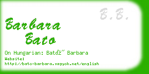 barbara bato business card